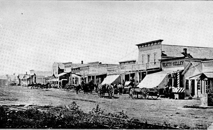 ['Dodge City in 1878.' A view of Front Street. ]
