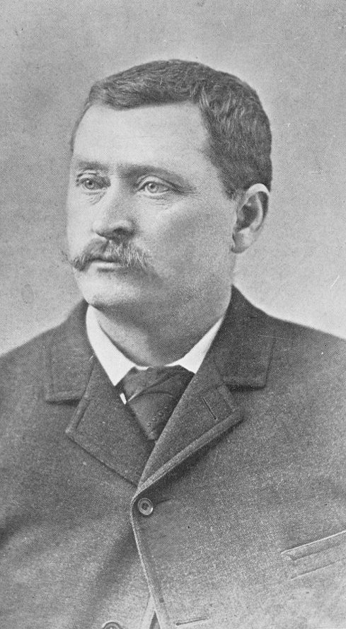 [Photograph: 'G.M. Hoover. Banker and One of the Several Old
Timers of Dodge City'. Hoover set up the first business -- a bar -- at the 5-mile end of Ft. Dodge Military Reservation. He started the first bank in Dodge City in 1882.]